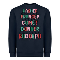 Navy dasher dancer prancer vixer comet cupid donner bli Heavyweight Sweatshirt - MaliasSmallBusiness