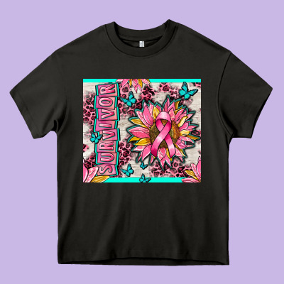 Survivor Breast Cancer Heavy Core Tee Designed By Adodesignshop