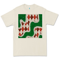 Bone christmas diamond plaid and green glitter seamless pattern Premium Tee - BundleAndBundleShop