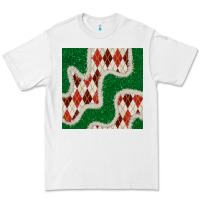 White christmas diamond plaid and green glitter seamless pattern Premium Tee - BundleAndBundleShop
