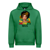 Emerald juneteenth 1865 black woman Urban Hoodie - FaDigitalArtStudio