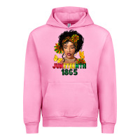 Fuchsia Pink juneteenth 1865 black woman Urban Hoodie - FaDigitalArtStudio