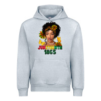 Heather Grey juneteenth 1865 black woman Urban Hoodie - FaDigitalArtStudio