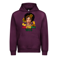 Mauve Wine juneteenth 1865 black woman Urban Hoodie - FaDigitalArtStudio