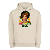 Pigment French Oak juneteenth 1865 black woman Urban Hoodie - FaDigitalArtStudio