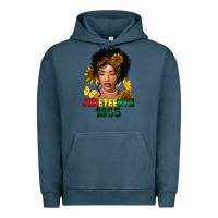 Pigment Midnight Navy juneteenth 1865 black woman Urban Hoodie - FaDigitalArtStudio