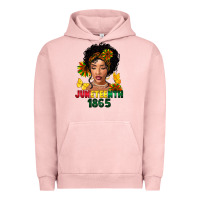 Pigment Salmon juneteenth 1865 black woman Urban Hoodie - FaDigitalArtStudio