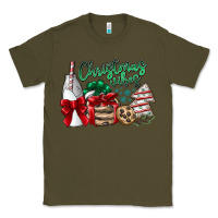 Army Green Christmas Vibes Classic Tee - CowhideDigitalArt