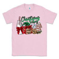 Bubblegum Pink Christmas Vibes Classic Tee - CowhideDigitalArt