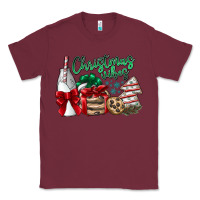 Burgundy Christmas Vibes Classic Tee - CowhideDigitalArt