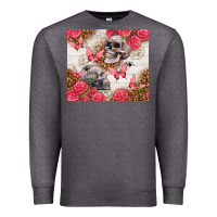 Charcoal Heather skulls and roses tumbler Premium Sweatshirt - TumblerDesignByShophia