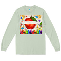 Matcha custom teacher name apple Long Sleeve Tee - NancyCooperArtShop