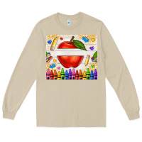Mushroom custom teacher name apple Long Sleeve Tee - NancyCooperArtShop