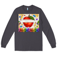 Smoke custom teacher name apple Long Sleeve Tee - NancyCooperArtShop