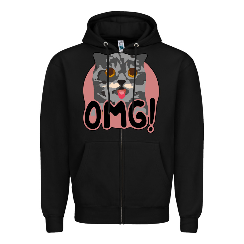 Omg Cat Zipper Hoodie by Bettercallsaul | Teevron