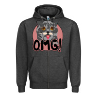 Charcoal Heather omg cat Zipper Hoodie - Bettercallsaul