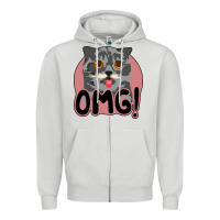 Dove Grey omg cat Zipper Hoodie - Bettercallsaul
