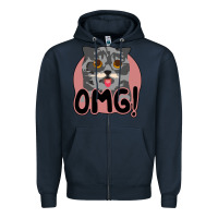 Navy omg cat Zipper Hoodie - Bettercallsaul