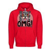 Red omg cat Zipper Hoodie - Bettercallsaul