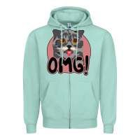Seafoam omg cat Zipper Hoodie - Bettercallsaul