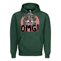Sports Green omg cat Zipper Hoodie - Bettercallsaul