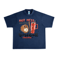 Navy hot mess always stressed baseball mama stanley cup Urban Heavy Tee - MaliasSmallBusiness