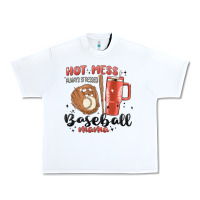 White hot mess always stressed baseball mama stanley cup Urban Heavy Tee - MaliasSmallBusiness