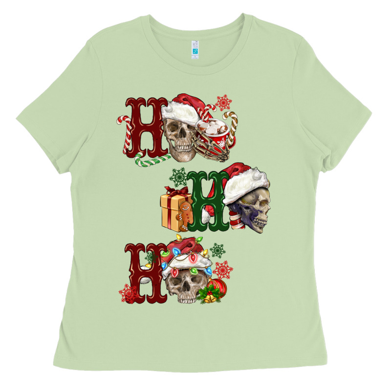 Ho Ho Ho Skull Ladies Tee by FaDigitalArtStudio | Teevron