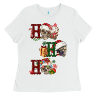 White ho ho ho skull Ladies Tee - FaDigitalArtStudio