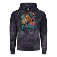 Cloud Black free spirit quarter horse floral Vintage Hoodie - LillyAllenDesigns