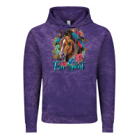 Cloud Purple free spirit quarter horse floral Vintage Hoodie - LillyAllenDesigns