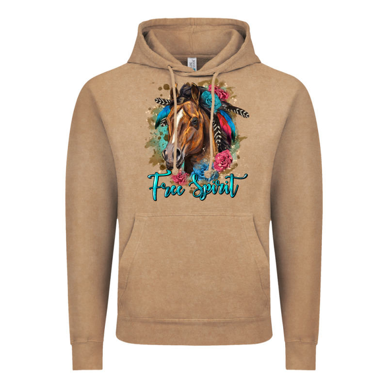 Free Spirit Quarter Horse Floral Vintage Hoodie by LillyAllenDesigns | Teevron