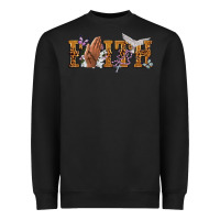 Black faith with praying hands Heavyweight Sweatshirt - NancyCooperArtShop
