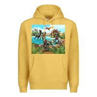 Antique Gold dinosaurs Premium Hoodie - TumblerDesignByShophia