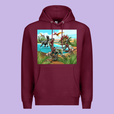 Dinosaurs Premium Hoodie Designed By Tumblerdesignbyshophia