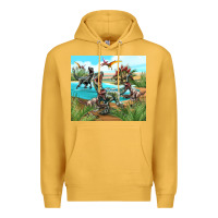 Mustard dinosaurs Premium Hoodie - TumblerDesignByShophia