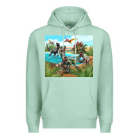 Seafoam dinosaurs Premium Hoodie - TumblerDesignByShophia