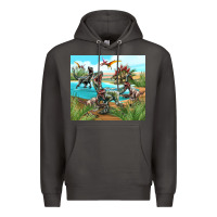Smoke dinosaurs Premium Hoodie - TumblerDesignByShophia