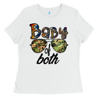 White baby of both Ladies Tee - CowhideDigitalArt