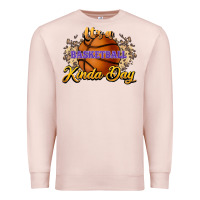 Pale Pink It's a Basketball kinda day Premium Sweatshirt - HowdyJamesFarm