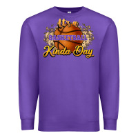 Purple It's a Basketball kinda day Premium Sweatshirt - HowdyJamesFarm
