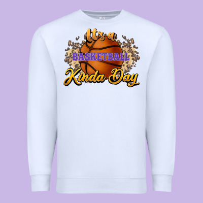 It's A Basketball Kinda Day Premium Sweatshirt Designed By Howdyjamesfarm