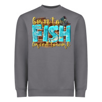 Storm born to fish forced to work Heavyweight Sweatshirt - NancyCooperArtShop