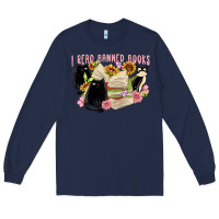 Navy ı read banned books Long Sleeve Tee - MaliasSmallBusiness