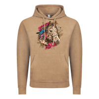 Vintage Coffee Floral Appaloosa Horse With Feathers Vintage Hoodie - LillyAllenDesigns