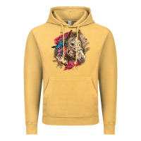 Vintage Mustard Floral Appaloosa Horse With Feathers Vintage Hoodie - LillyAllenDesigns
