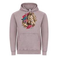 Vintage Zinc Floral Appaloosa Horse With Feathers Vintage Hoodie - LillyAllenDesigns