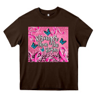 Chocolate Brown stronger than the stormcancer Heavy Core Tee - AdoDesignShop