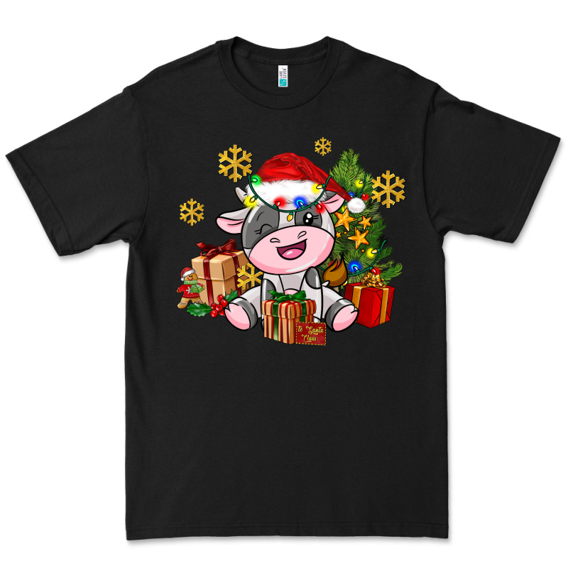 Little Cute Christmas Cow Premium Tee by AdoDesignShop | Teevron