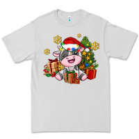 Dove Grey little cute christmas cow Premium Tee - AdoDesignShop